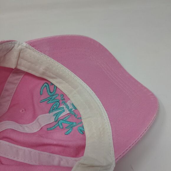 Lucky 7 Women's Strapback Hat Pink Adjustable Embroidered Sharky's Venice FL - Picture 11 of 13